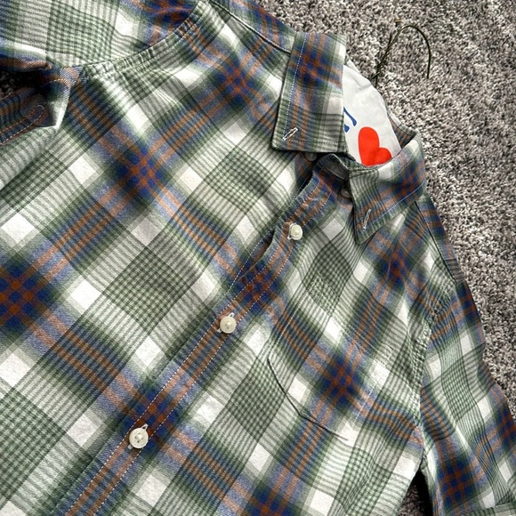 Like New Janie & Jack Plaid Button Down Shirt Size 8 - Picture 2 of 7